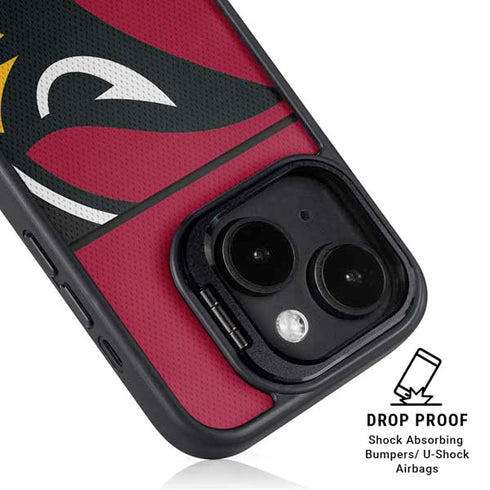 NFL Arizona Cardinals Zone Block iPhone 15 Kickstand Case